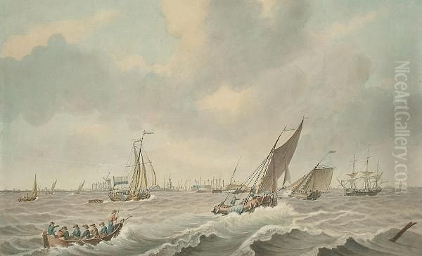 Shipping In A Swell, Thought To Be Off Helvoetsluys, Holland - view 1