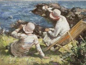 On The Cliffs At St Abbs by Robert Gemmell Hutchison