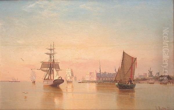 Shipping In The Sound On A Calm Day - view 1