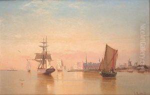 Shipping In The Sound On A Calm Day