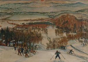 Winterlandschaft by Julius Huther