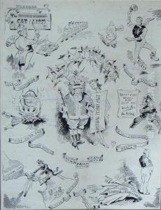 Five Calendar Cartoons by Percy Hutton