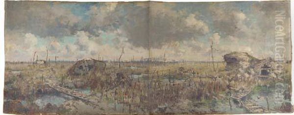 Battlefield With Tank - view 1