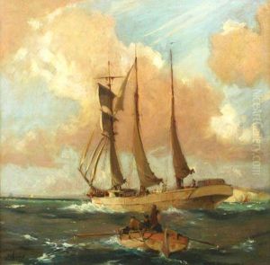 Schooner Putting Out From The Southcoast