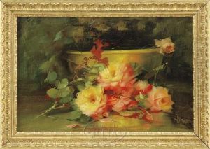Yellow Bowl With Roses