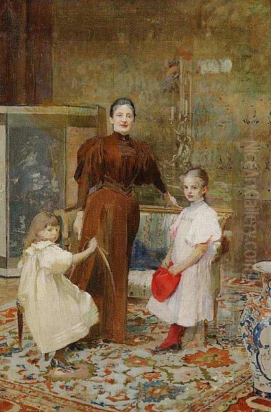A Portrait Of Mrs. Hrusova With Children - view 1