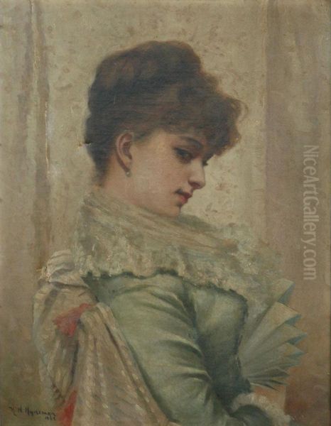 Woman With Fan - view 1