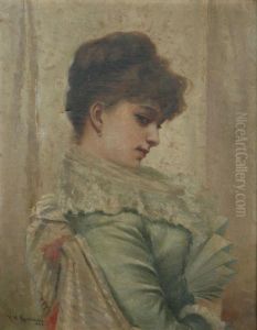 Woman With Fan by Herman Hyneman
