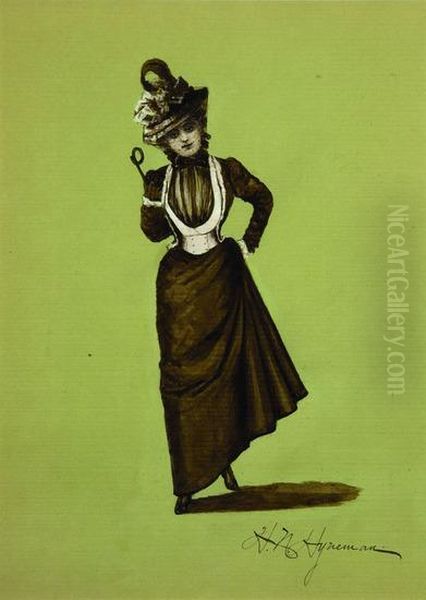 Study Of A Woman In A Hat - view 1