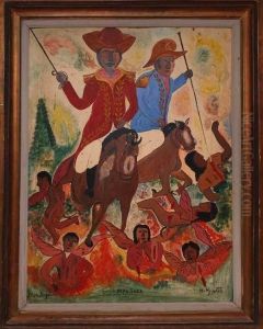 Haitian Oil Painting by Hector Hyppolite