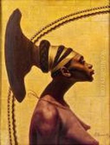 Portrat Einen Afrikanischen Frau by Alexander Evgenievich Yakovlev