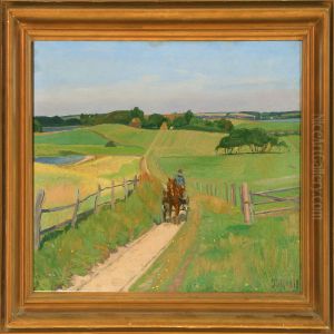 Scenery With Horse Carriage by Immanuel Ibsen