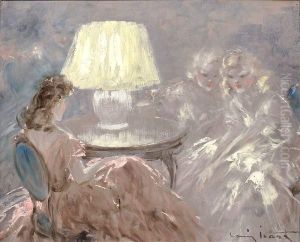 Sous La Lampe by Louis Icart