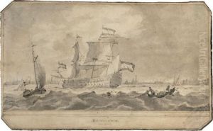 Shipping On The Ij By Amsterdam by Pieter Idserts