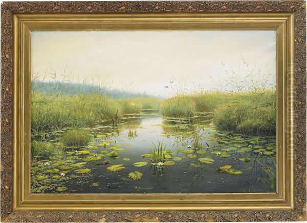A Pond With Water Lilies - view 1