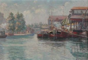 Le Canal De L'ourcq by Charles Andre Igounet De Villiers