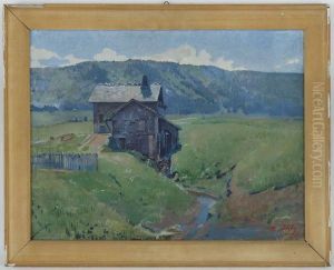 Le Vieux Moulin, Pres De Neuchatel Et Paysage Lacustre by Jean Daniel Ihly