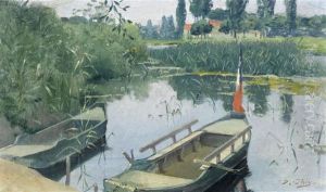 River Landscape by Jean Daniel Ihly