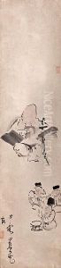 Jurojin With Musicians by Ike no Taiga