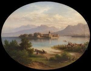Blick Auf Die Fraueninsel Im
Chiemsee by Franz Josef Georg Illem