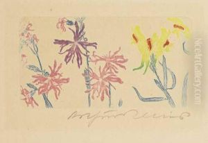 Federnelke Und Leinkraut. by Arthur Illies