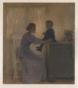 Mother And Child by Peder Vilhelm Ilsted