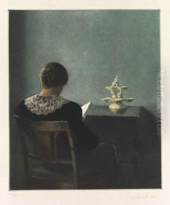Woman Reading by Peder Vilhelm Ilsted