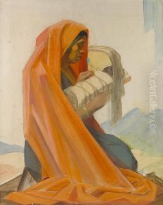 Apache Mother And Child by Joseph A. Imhof