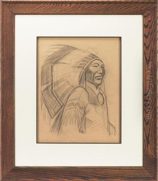 Study Of An Indian Chief - view 1