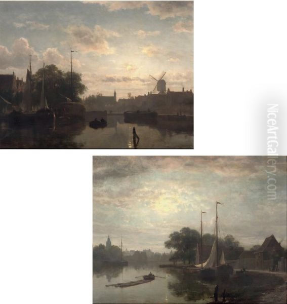 On The Canal At Dusk - view 1