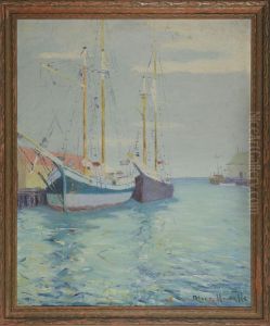 Schooners At Dock by Alice Imogen Howells