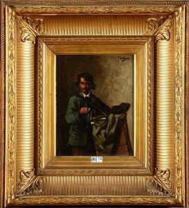 Le Joueur D'orgue De Barbarie by Josse Impens
