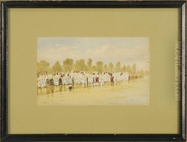 Baptism On The Banks Of The Jordan River" - view 1