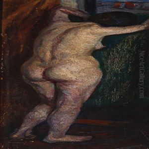 Back Turned Nude Model