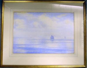 Seascape With Sailing Vessels by William Ayerst Ingram