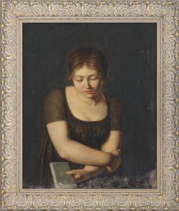 A Young Girl With A Book by Jean Auguste Dominique Ingres