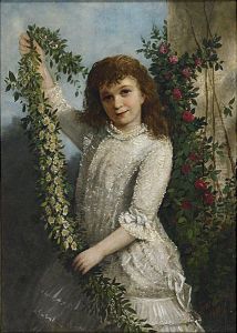 Portrait Of A Young Girl With Garlands