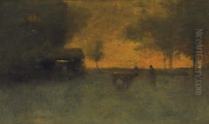 Sunset, Milking Time, Montclair, New Jersey by George Inness