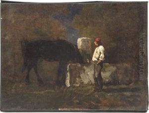 Watering Horse by George Inness Jnr.