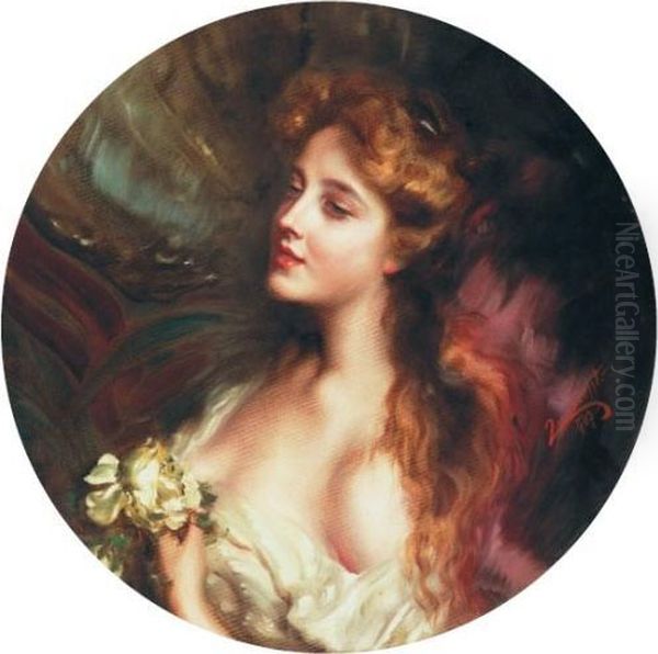 Young Girl With Roses - view 1