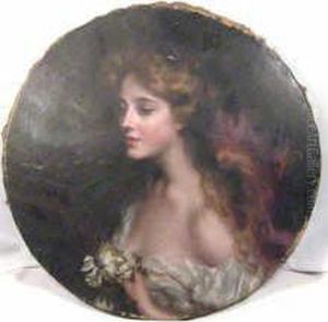 An Oil On Canvas Tondo