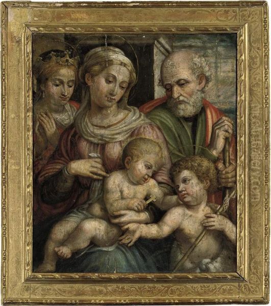 The Holy Family With The Infant Saint John The Baptist And Saintcatherine Of Alexandria - view 1