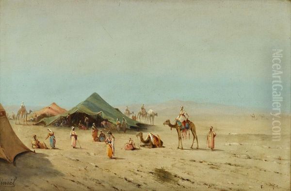 An Arab Camp In The Desert - view 1