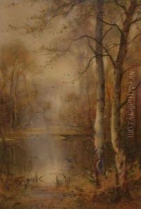 A Woodland Pool by Thomas Tayler Ireland