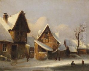 Harzstadtchen Im Schnee by Carl Irmer