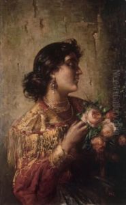 Fanciulla Con Rose by Irolli Vincenzo