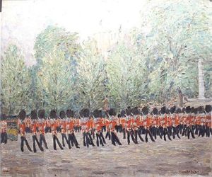 The King's Company Grenadier Guards, Escort To The Colour by Greville Irwin
