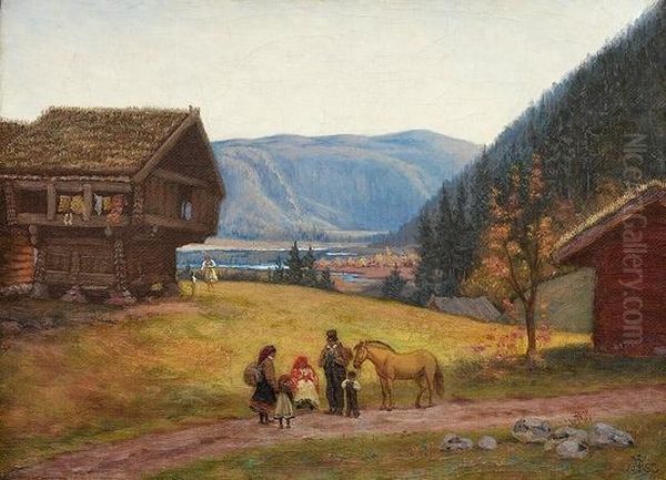 Ved Sandnesfjorden I Setesdalen 1883 - view 1