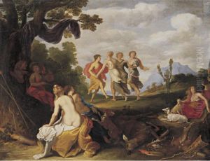 Diana And Her Nymphs After The Hunt by Isaac Isaacsz