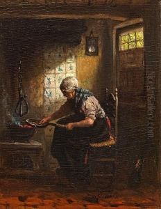 Preparing Dinner by Josef Isaels